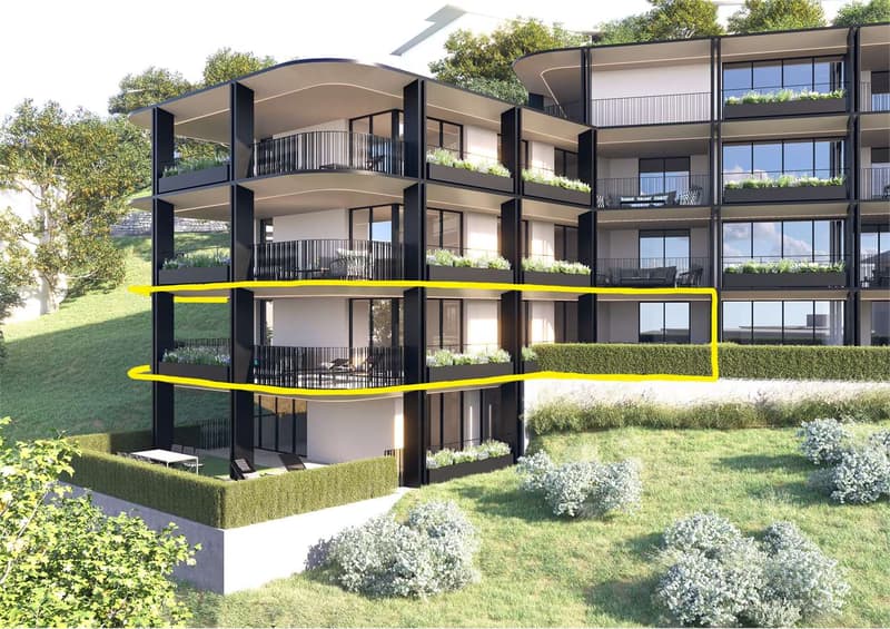 PPP2 - Pregassona: 5.5 Locali con Terrazza grande e Giardino privato (2)