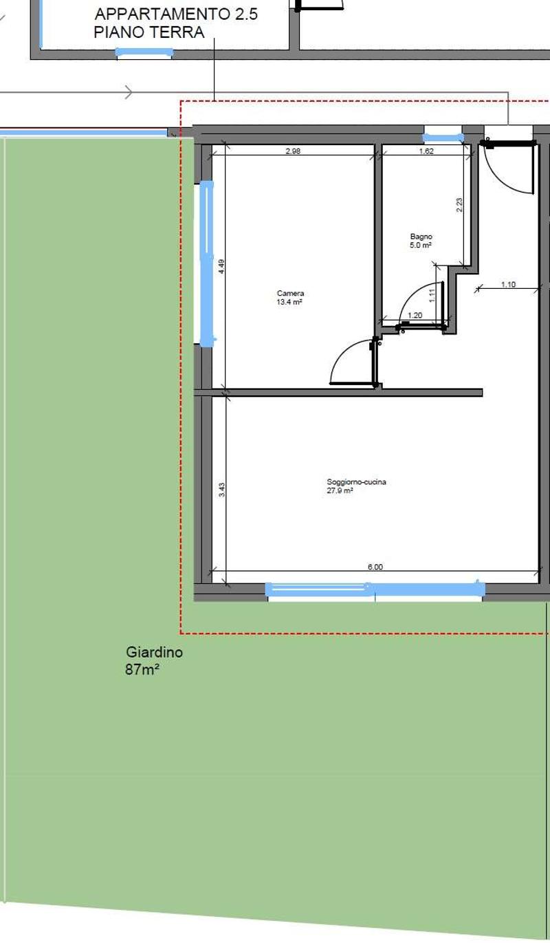 Moderno 2.5 locali con giardino privato, vista aperta e parcheggio inc (5)