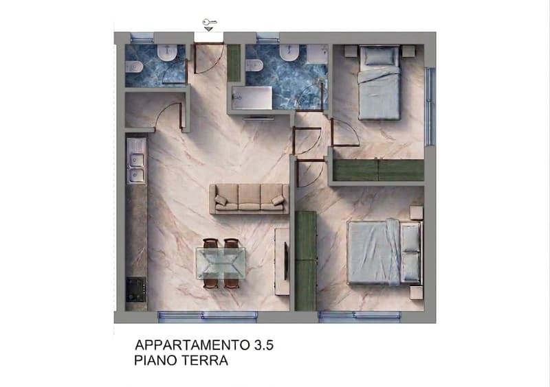 Elegante 3.5 locali con giardino privato e vista aperta sulla valle (2)