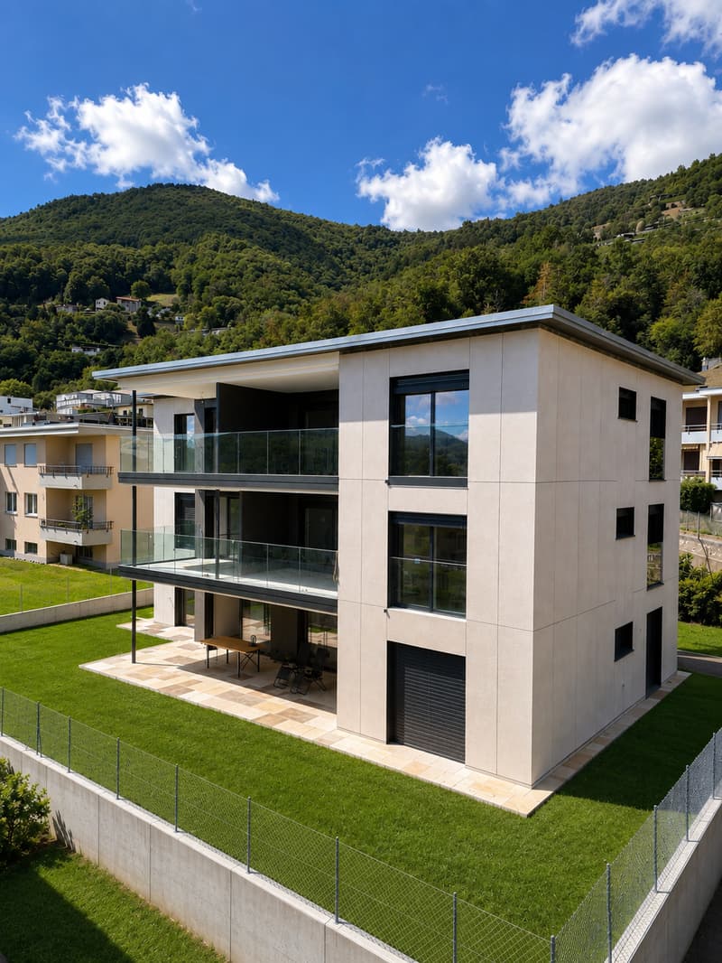 APPARTAMENTO 4.5 LOCALI CON AMPIO PORTICO IN AFFITTO A BIOGGIO (1)