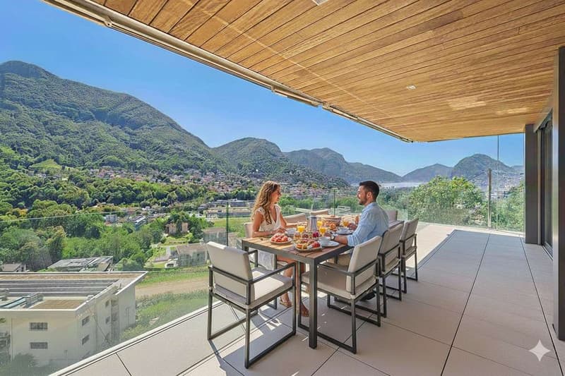 Il Tuo Rifugio di Design Vista Lago: Luce, Spazio e Modernità (2)