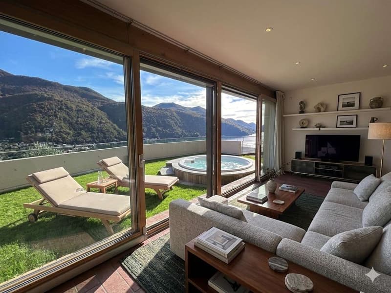 Luminosa e ampia Villa di testa con vista lago e giardino - Rent to bu (2)
