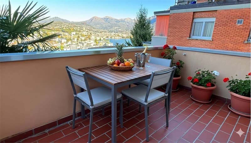 3.5 locali con terrazzo vista lago - grande potenziale a Paradiso (1)