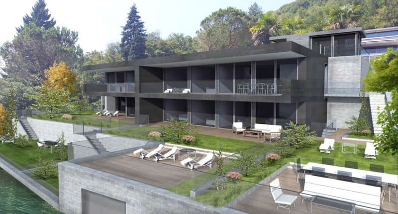 Magnifica villa moderna direttamente a lago da personalizzare (1)