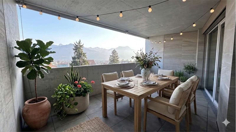 Luminoso appartamento 2,5 con ampio terrazzo (1)