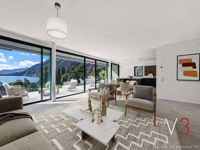 Elegante 4.5 locali al primo piano con terrazza e parziale vista lago (3)