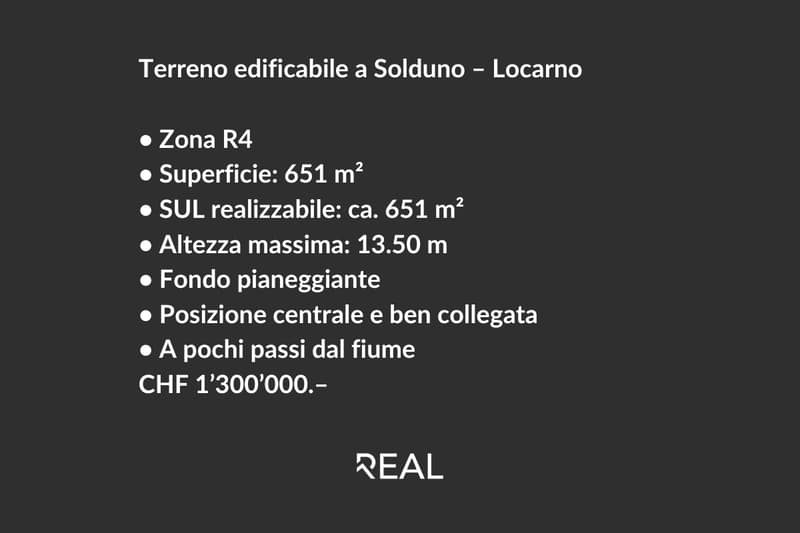 Terreno edificabile a Solduno - posizione centrale a pochi passi dal fiume (1)