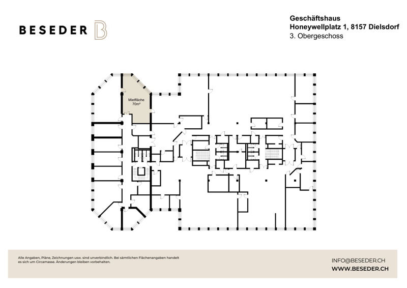 Helle Bürofläche am Honeywell-Platz 1 in Dielsdorf  70 m² an zentraler Lage (8)
