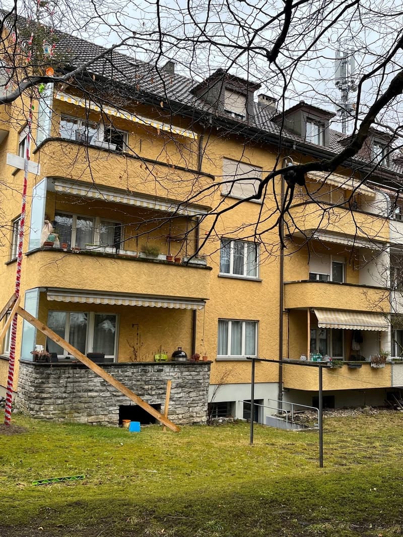 Hausansicht / Rasenfläche