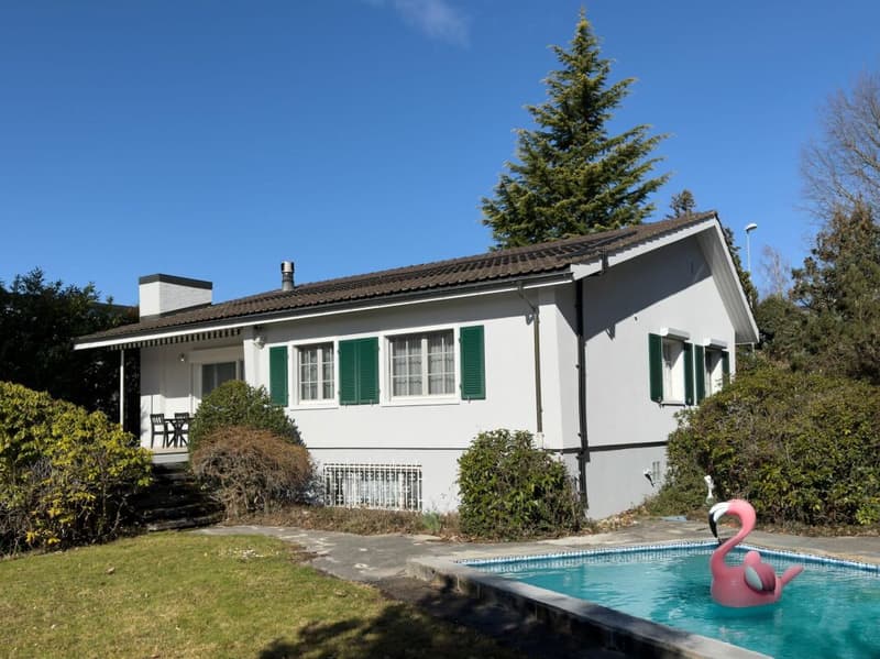Freistehendes 6-Zimmer Einfamilienhaus im Landhausstil mit Swimmingpool und Garage sowie 3-4 Aussenparkplätzen (1)