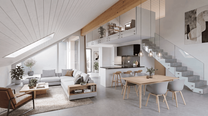 En exclusivité - Spacieux et lumineux duplex récent de 3.5 pièces avec vue partielle sur le lac (1)