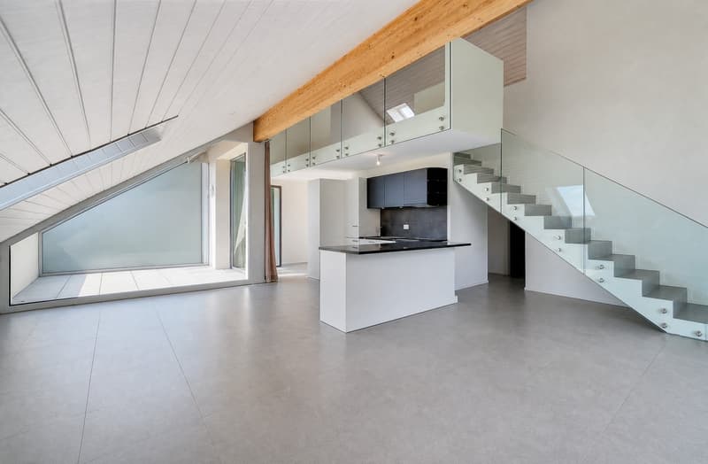En exclusivité - Spacieux et lumineux duplex récent de 3.5 pièces avec vue partielle sur le lac (2)