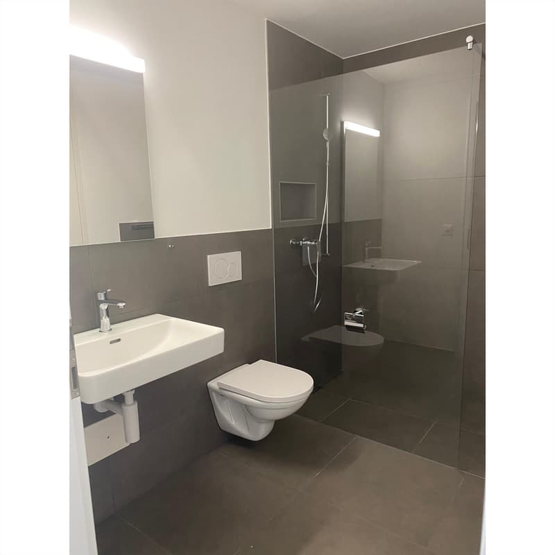 Ensuite-Bad Schlafzimmer mit Dusche