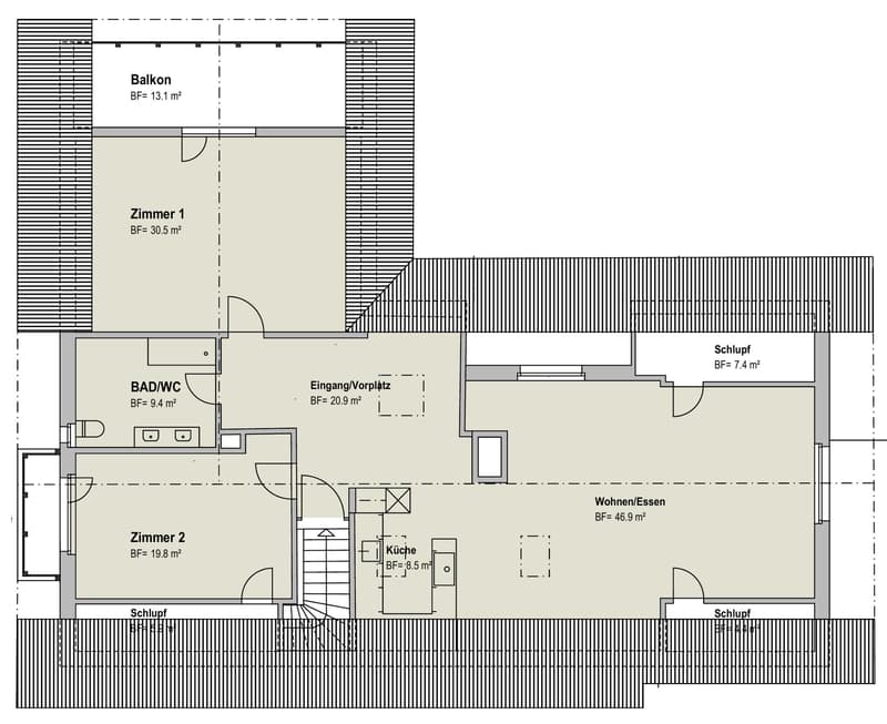 Erstbezug: sanierte und grosszügige 3.5-Zimmer-Dachwohnung (11)