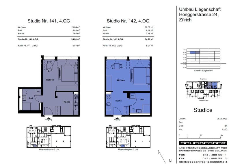 1 .5 Zimmer Wohnungen ab 29m2 bis 41m2 zu vermieten (8)