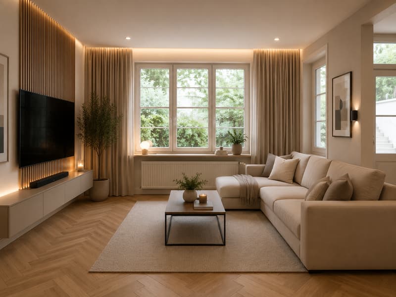 Wohnzimmer nach Ausbau (Beispiel)
