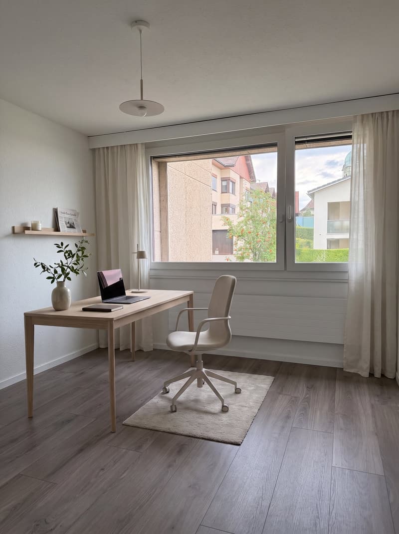 Frisch renovierte 3.5 Zimmer-Wohnung an ruhiger Lage, mit Aussicht, im steuergünstigen Feusisberg (9)