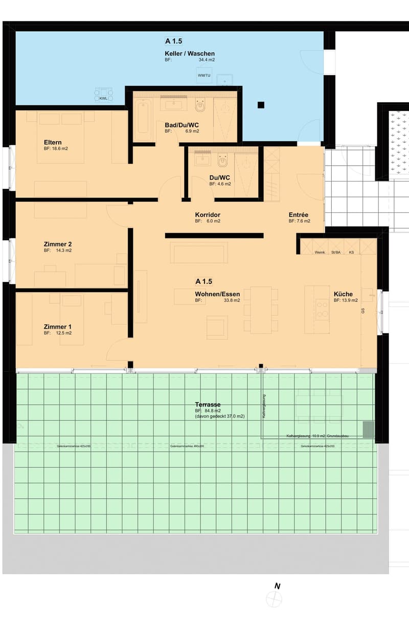 5.5‑Zi-Terrassenwohnung (A 1.5) 160 m² NWF (6)
