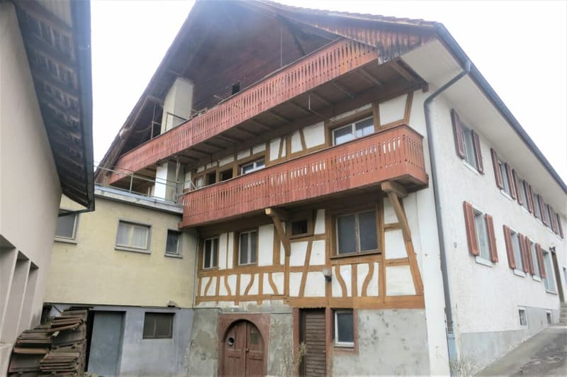 Ostseite mit Anbau (gelb)