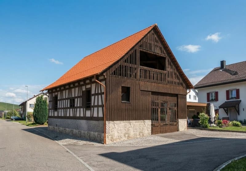 Neubau-Unikat: Modernes 4.5-Zimmer- Einfamilienhaus mit historischem Charme (1)