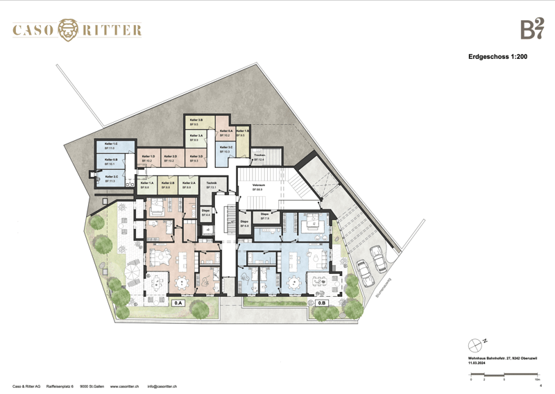 Living room, kitchen, 3 bedrooms, 2 bathrooms, terrace, garage, parking place