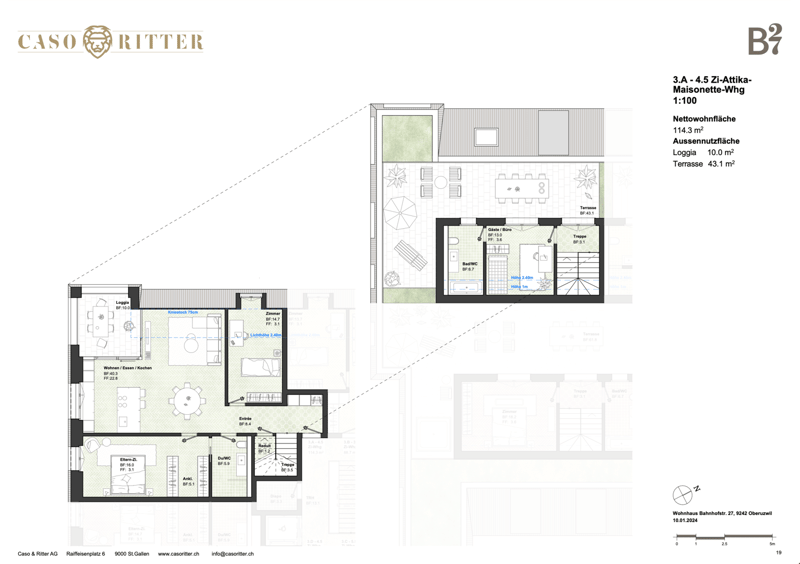 Living room, kitchen, 3 bedrooms, 2 bathrooms, terrace, loggia
