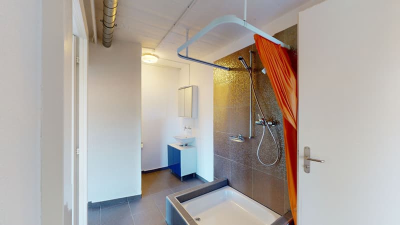 Badezimmer im 1. UG mit Dusche, WC und Lavabo