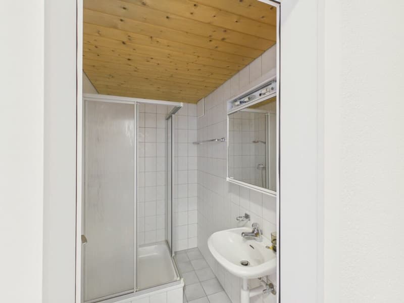 separate Dusche im Erdgeschoss