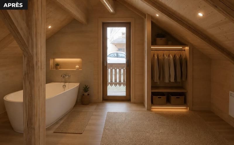 Chalet 2.5 pièces entièrement rénové avec jardin ? Vue panoramique ? Troistorrents (4)