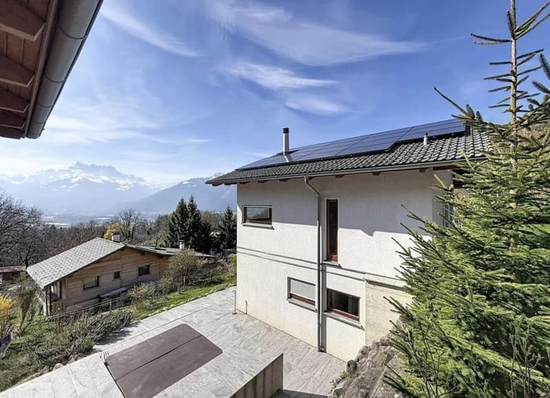 Maison d'architecte d'exception avec vue panoramique sur les Dents du Midi à Corbeyrier (5)