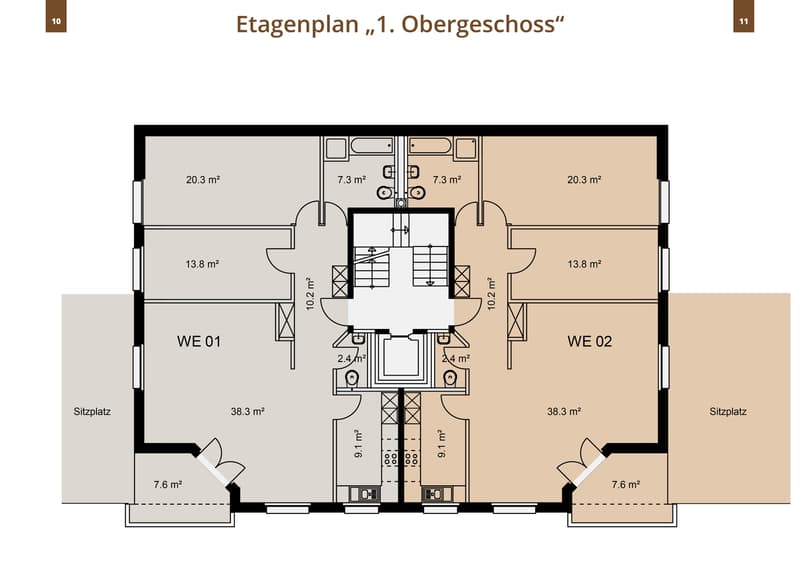 Etagengrundriss 1. Obergeschoss