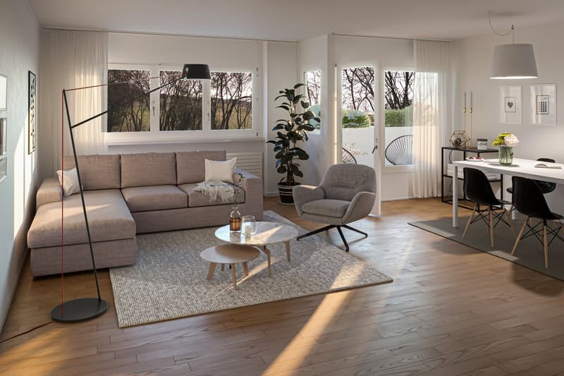 Moderne 4.5 Zimmerwohnung mit der Natur vor der Tür (4)