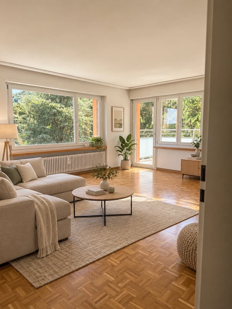 Grosszügige 4.5-Zimmerwohnung mit Balkon in Langwiesen (2)
