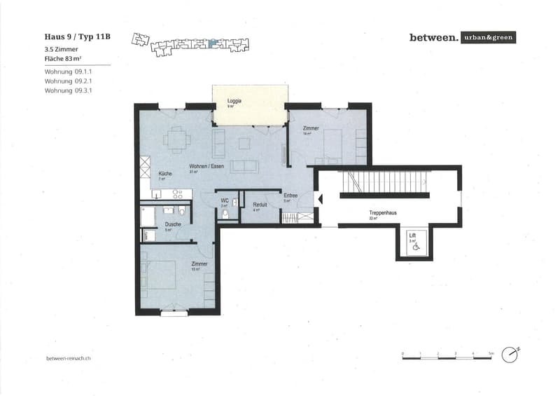 Top moderne 3,5-Zimmer-Whg (1.OG) mit Loggia, Lift + eigenem Waschturm (9)