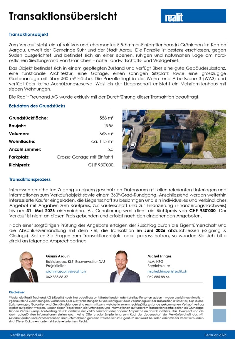 5 1/2-Zimmer-Einfamilienhaus in Gränichen, angrenzend an Landwirtschaftszone (5)