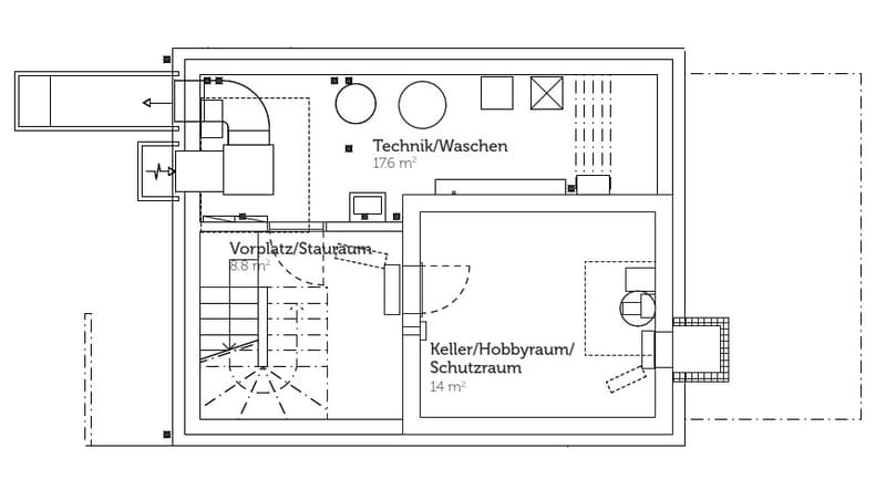 Grundrissplan Untergeschoss