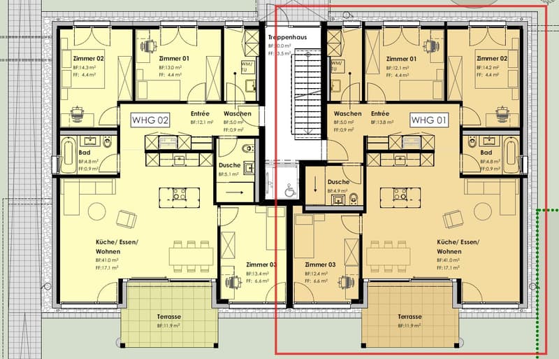 Wohnen in Amsoldingen: Moderne Neubau 4.5-Zimmerwohnung im Parterre (4)
