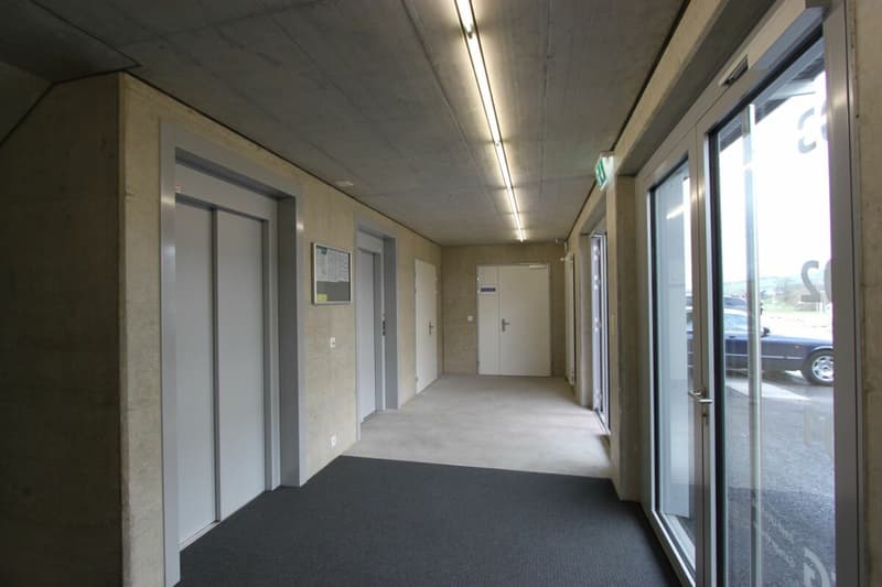 Eingangsbereich mit Personenlift & Warenlift