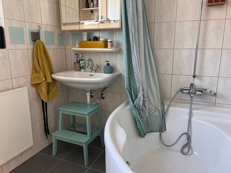 Nasszelle mit Badewanne