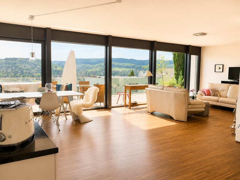 Exklusive 3.5-Zimmerwohnung mit Panoramaaussicht und Doppelgarage inkl. E-Ladestation (2)