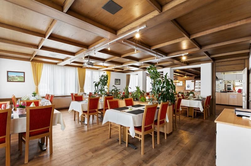 Restaurant de village attrayant avec belle terrasse de jardin, 2 pistes de bowling, système PV + 3 appartements (3)