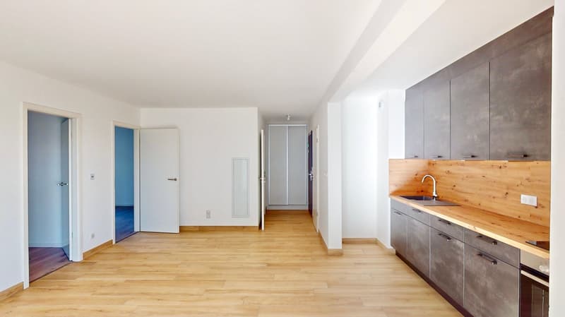 Neubau - Traumhafte 2 Zi. Wohnung mit grossem Balkon offenem Grundriss und Garage in zentraler Lage (2)