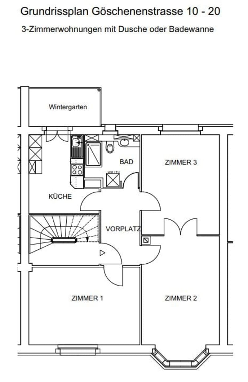Moderne 2-Zimmer-Genossenschaftswohnung im Hochparterre mit privatem Gartenanteil (2)
