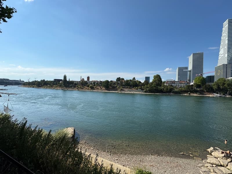 Im Kleinbasel zwischen Tinguely-Museum und Wettsteinbrücke direkt am Rhein (1)