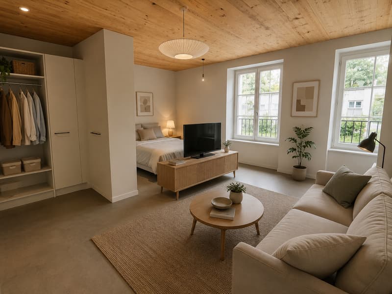 Wohnzimmer (Möblierungsvorschlag)
