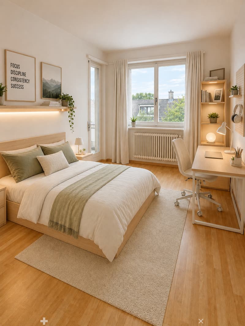 Zimmer (Möblierungsvorschlag) / Chambre (proposition d'aménagement)