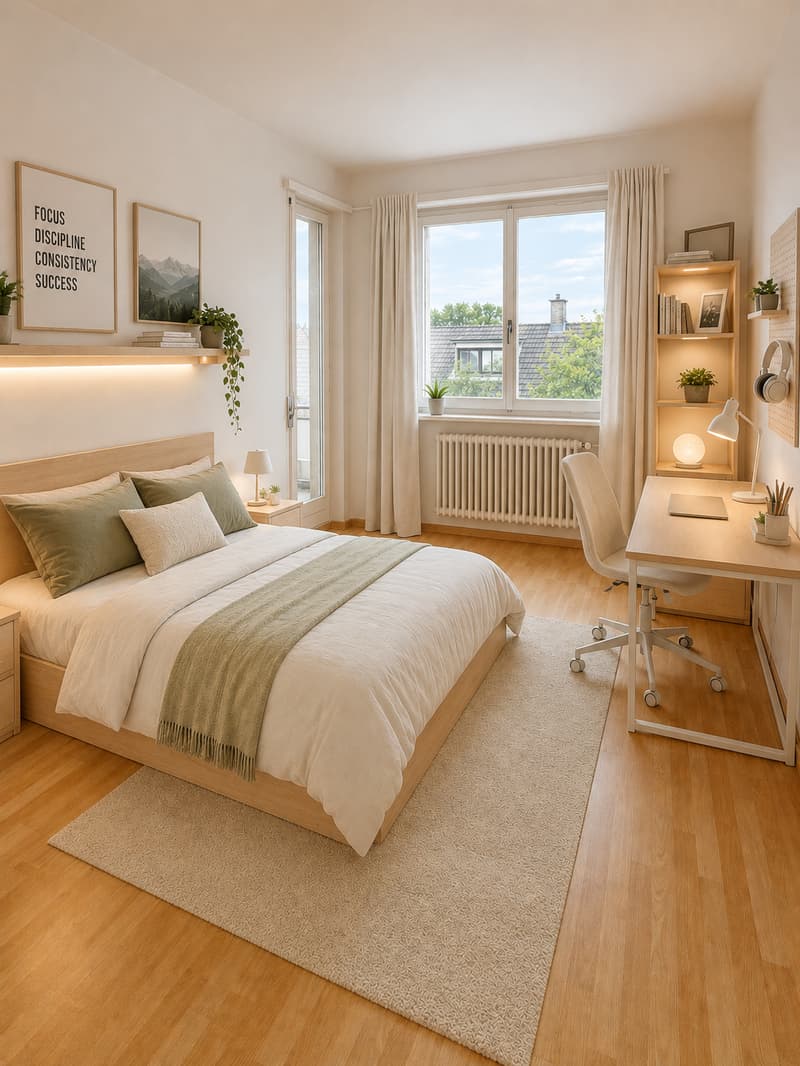 Zimmer (Möblierungsvorschlag) / Chambre (proposition d'aménagement)