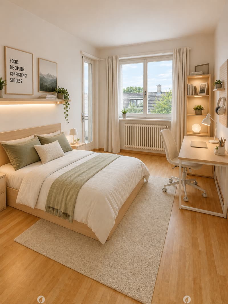 Zimmer (Möblierungsvorschlag) / Chambre (proposition d'aménagement)