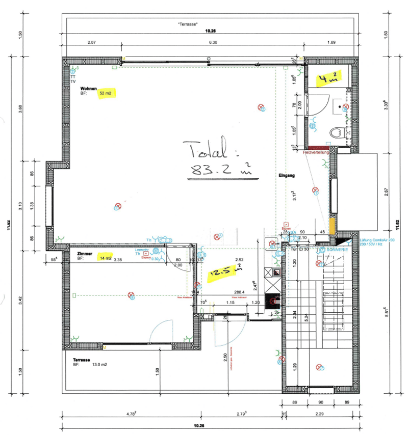 Grundrissplan / plan d'appartement