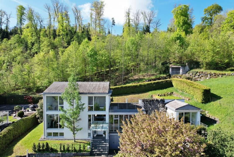 AUSSERGEWÖHNLICHE VILLA MIT BEHEIZTEM AUSSENPOOL UND PANORAMABLICK (1)
